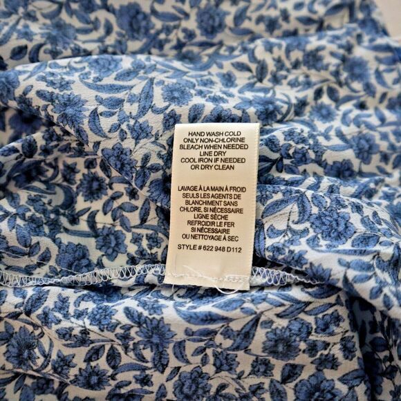 Rebecca Taylor Women's Sz S Delft Fleur Indigo Combo Belted Silk Mini Dress - Picture 7 of 12